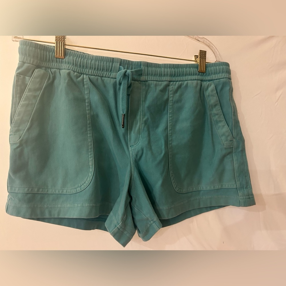 Athleta Teal Drawstring Athletic Shorts